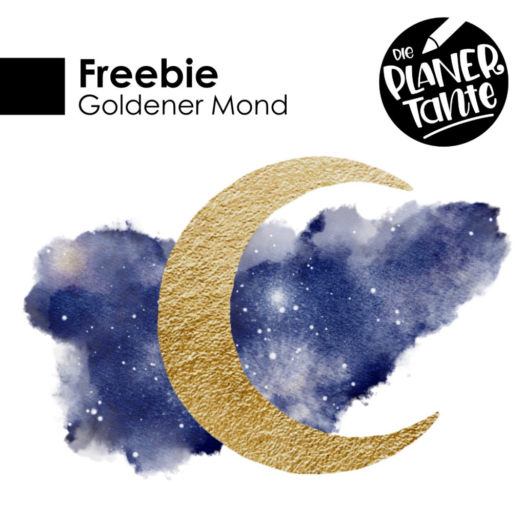 Freebie goldener Mond