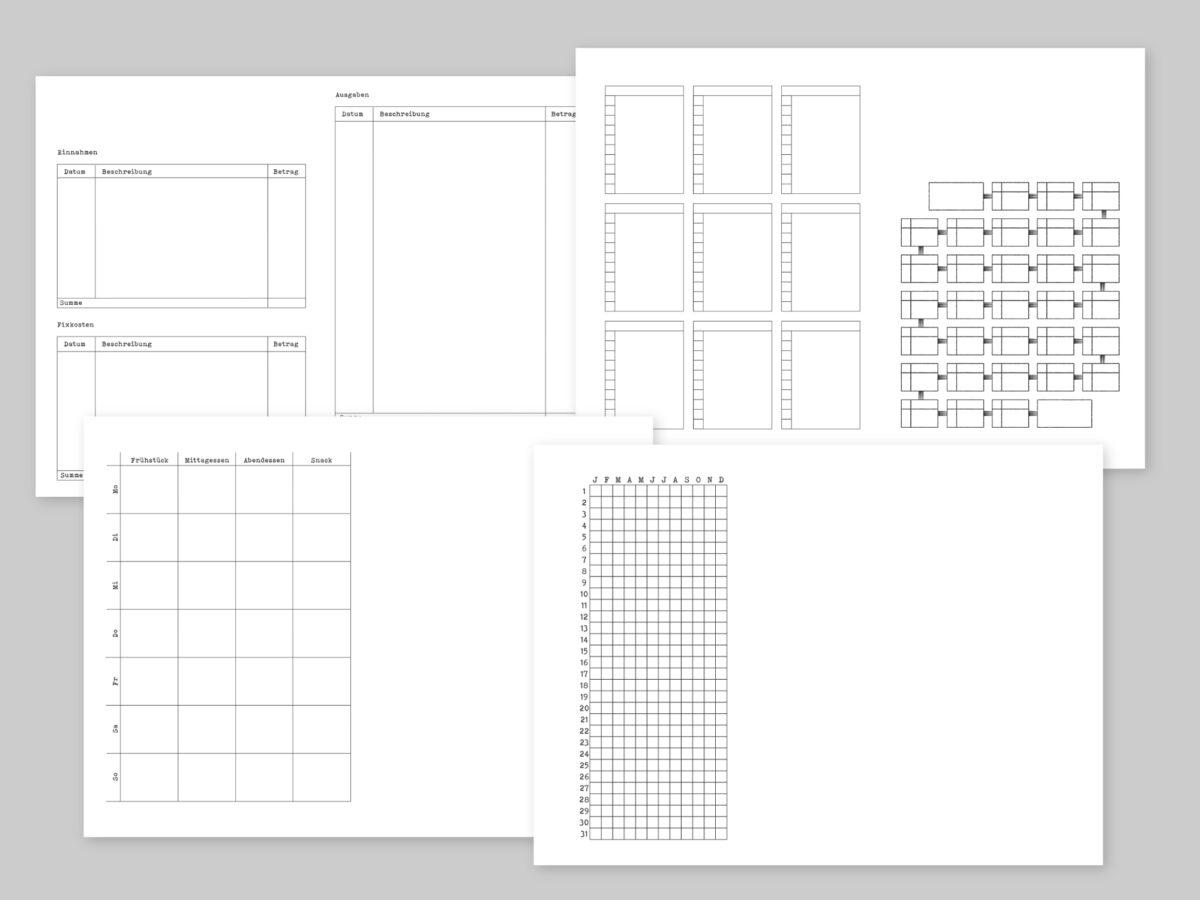 Tracker Set für digitales BuJo