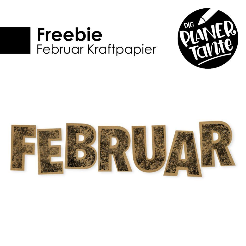 Digital Sticker Freebie Februar Kraftpapier