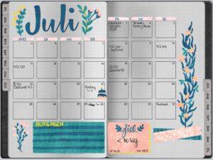 BuJo Juli Monthly