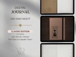 digital Journal Day and Night CLASSIC by Vintage Piixel Journals