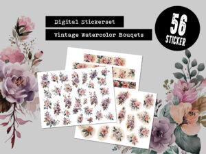 Vintage Watercolor Bouquets