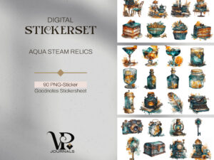 Digitales Stickerset Aquasteam Relics