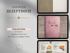 digitales Rezeptbuch pink