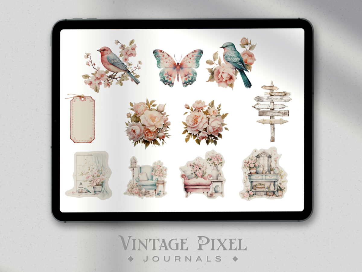 Digitale Sticker Shabby Chic