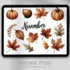 Digitales Stickerset Herbst