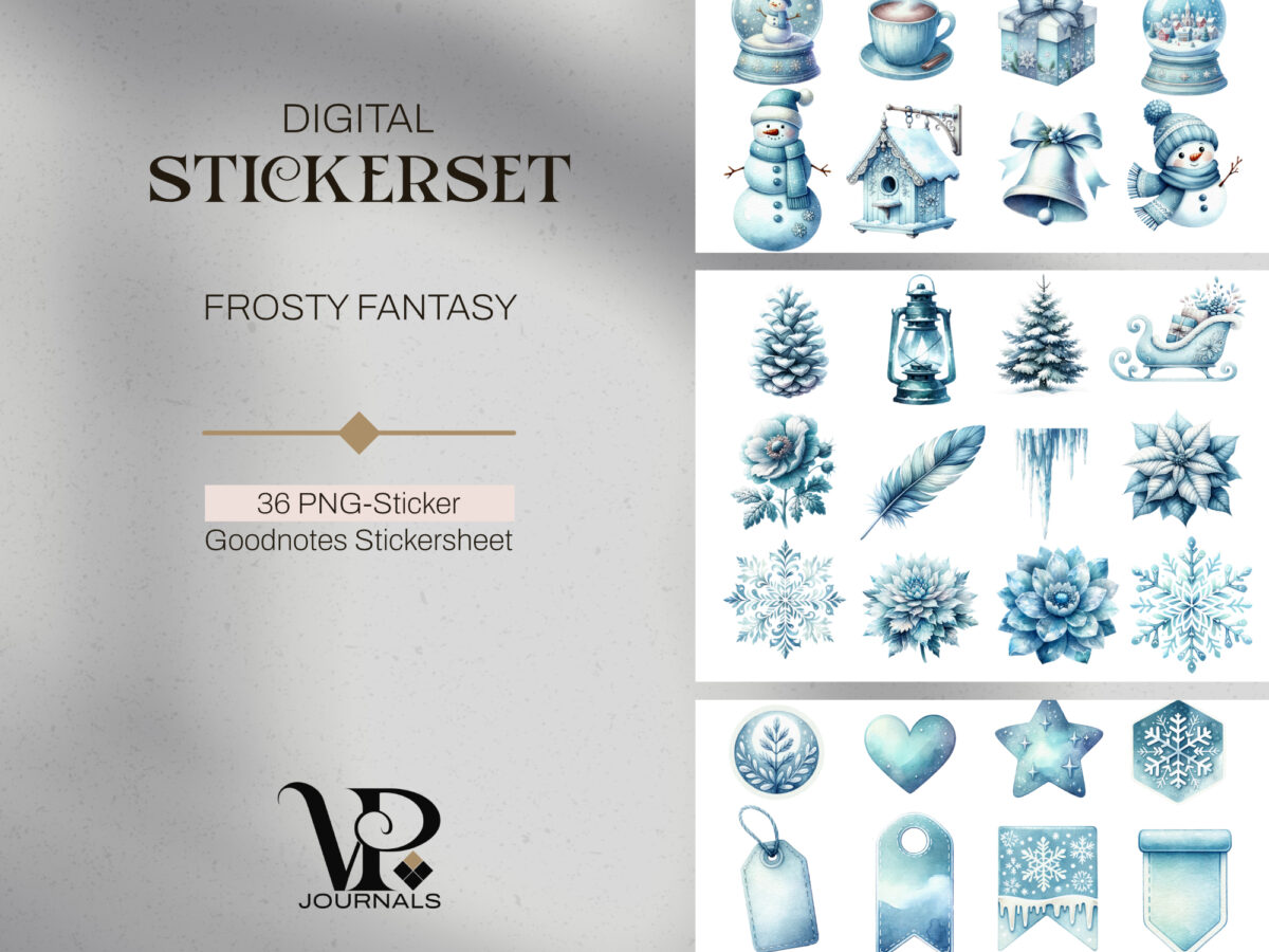 Digitales Stickerset Frosty Fantasy