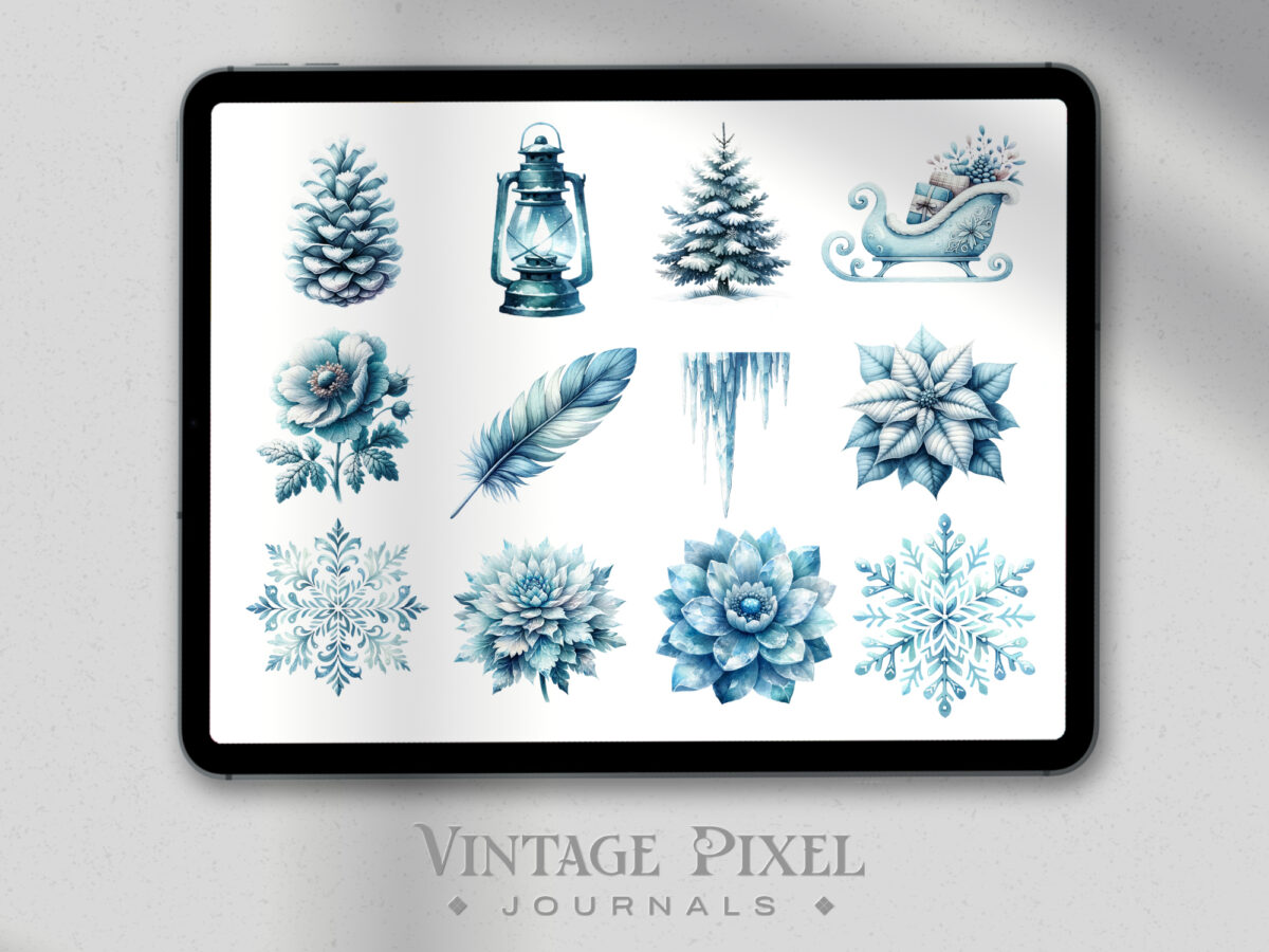 Digitales Stickerset Frosty Fantasy