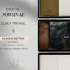 digital Journal Black Vintage CLASSIC by Vintage Piixel Journals