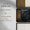 digital Journal Black Vintage ESSENTIAL by Vintage Piixel Journals