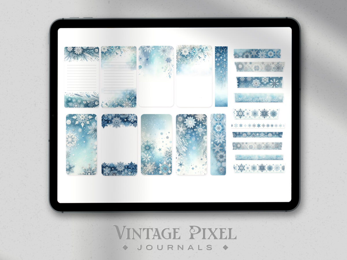 digitales Stickerset Winter Planner