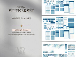 digitales Stickerset Winter Planner