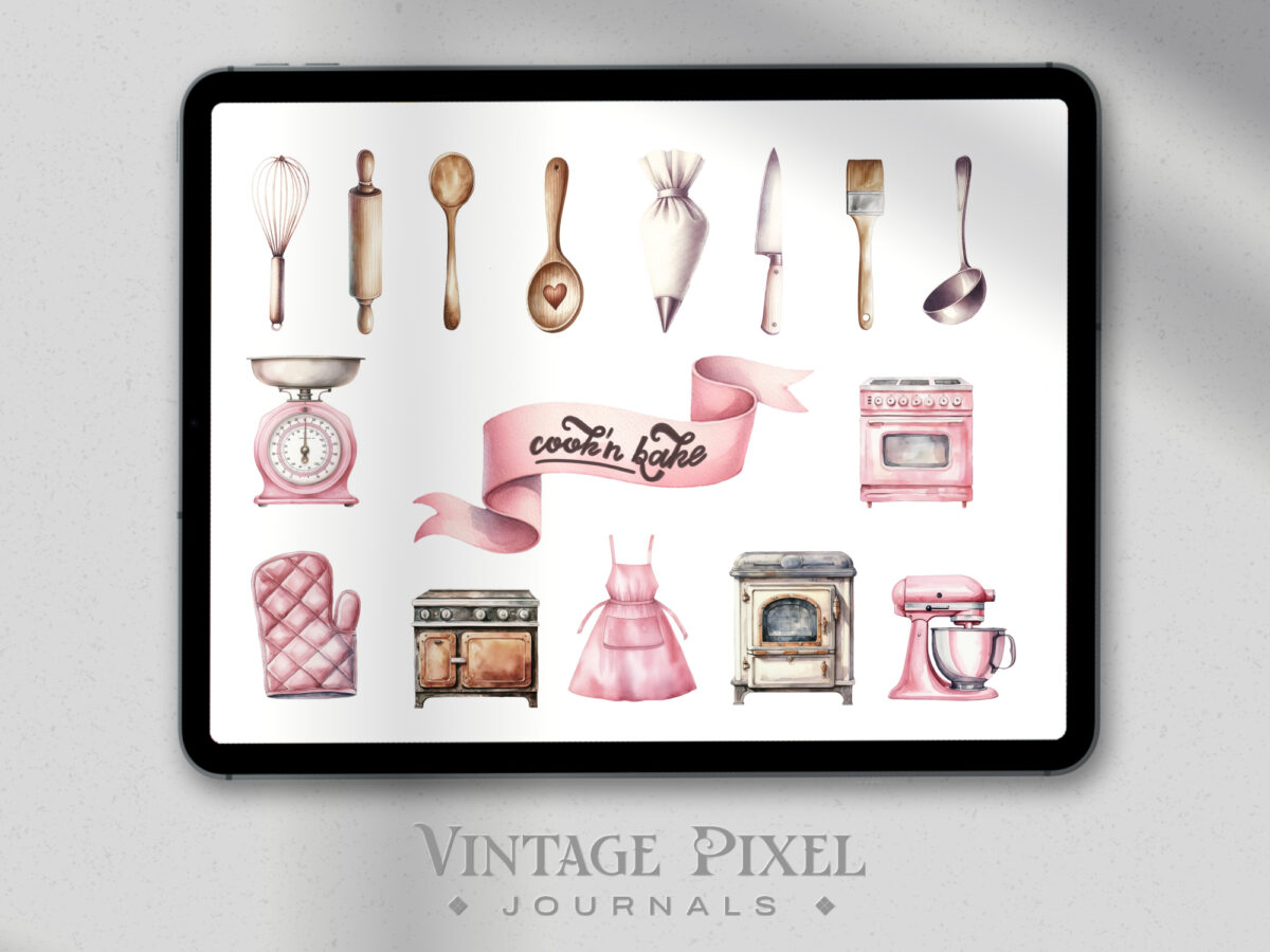 Digitales Stickerset Cook and Bake