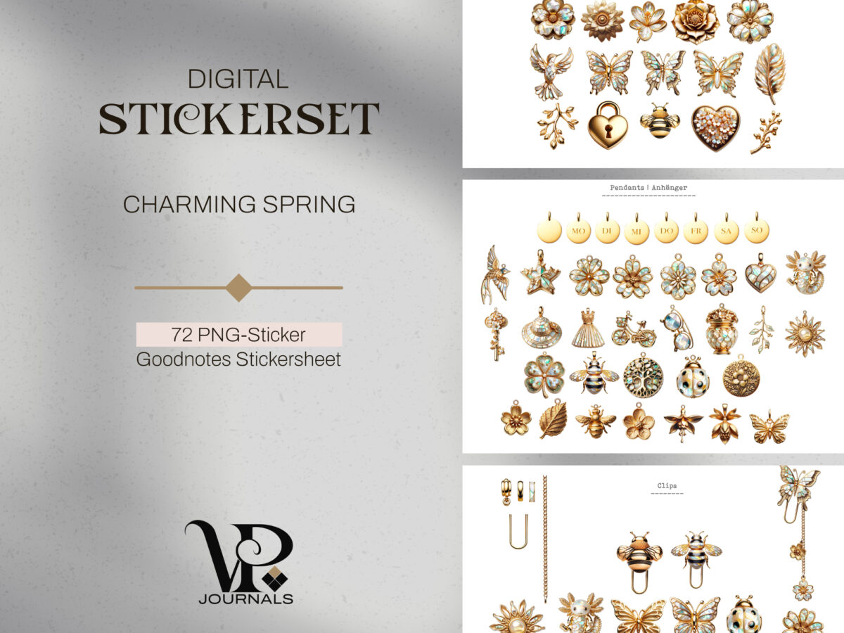 Digitales Stickerset Charming Spring