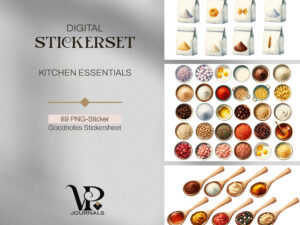 Digitales Stickerset Kitchen Essentials