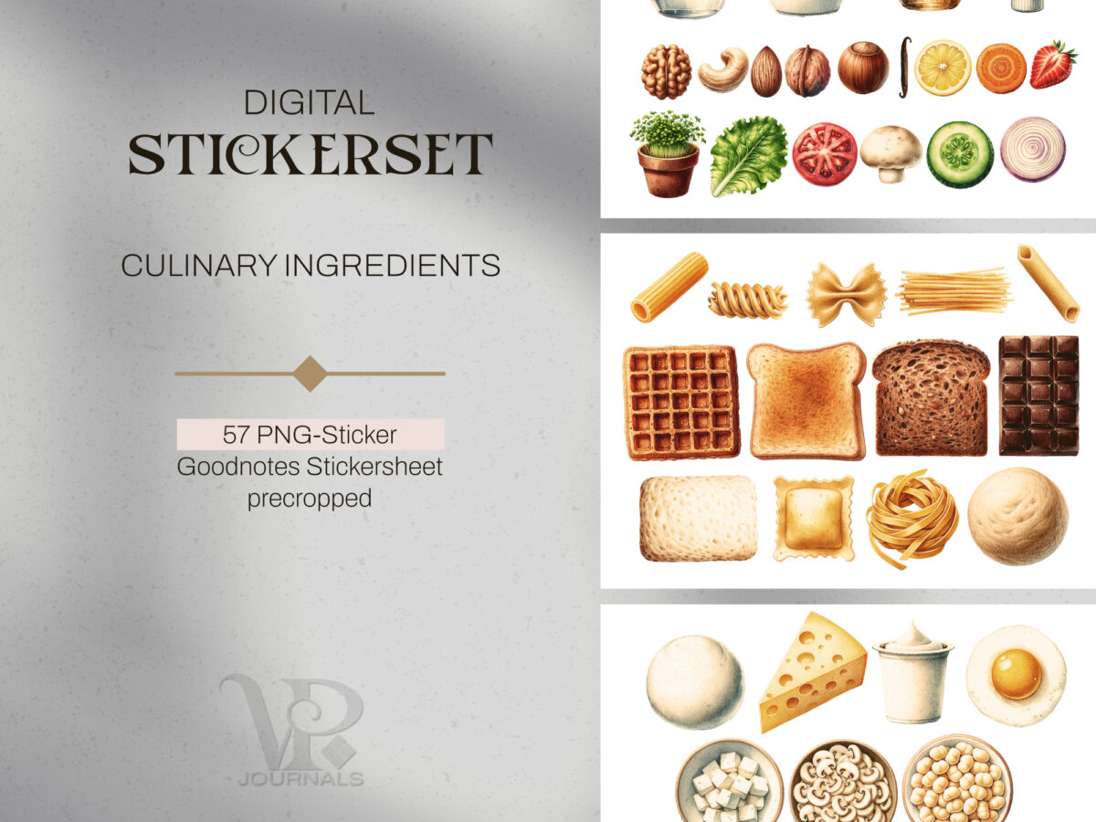 Digitales Stickerset Culinary Ingredients