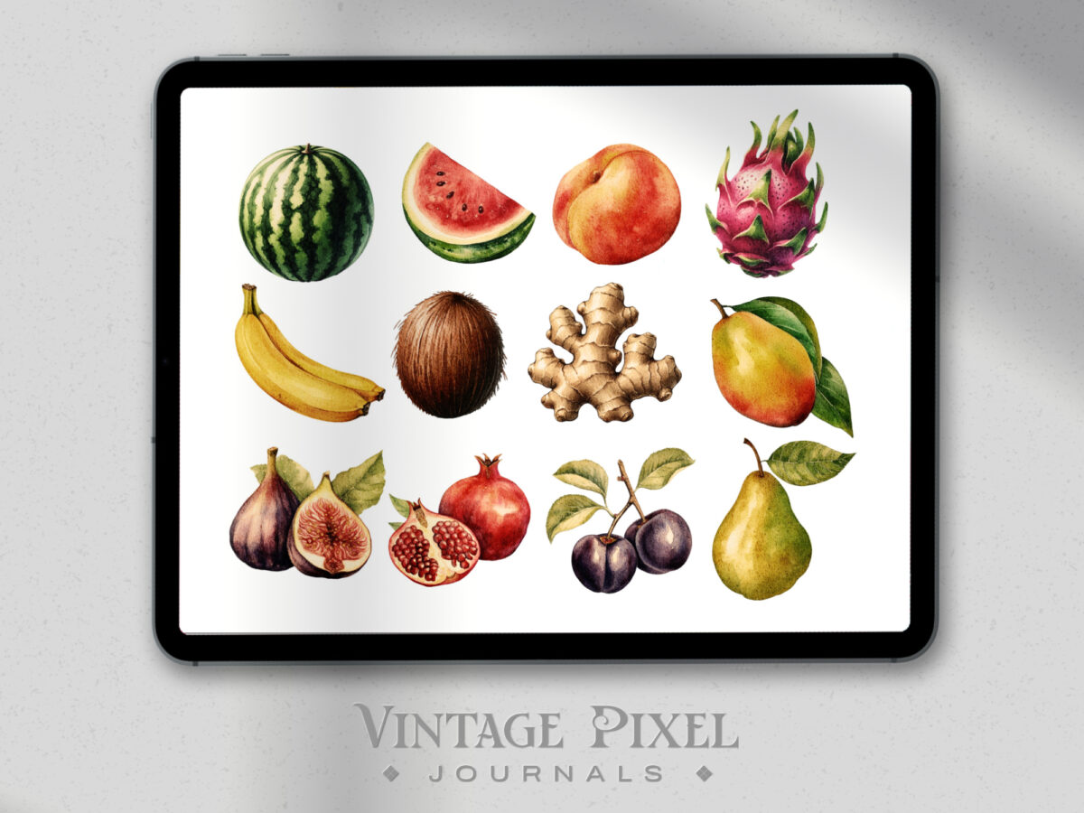 Digitales Stickerset Fruit and Vegi