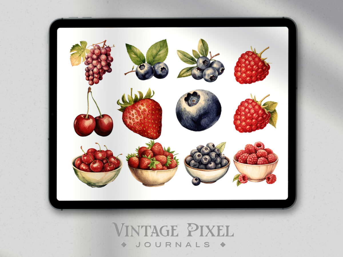 Digitales Stickerset Fruit and Vegi