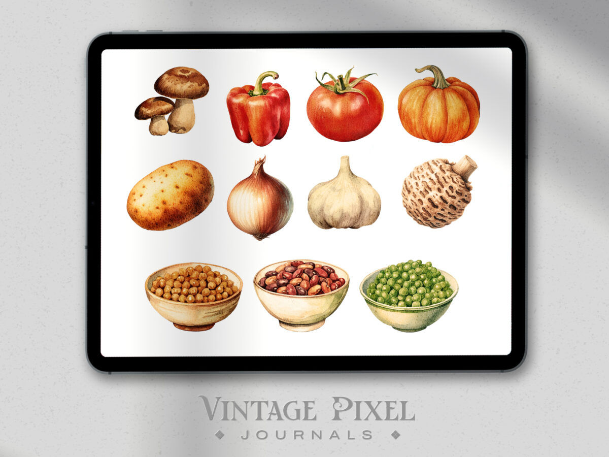 Digitales Stickerset Fruit and Vegi