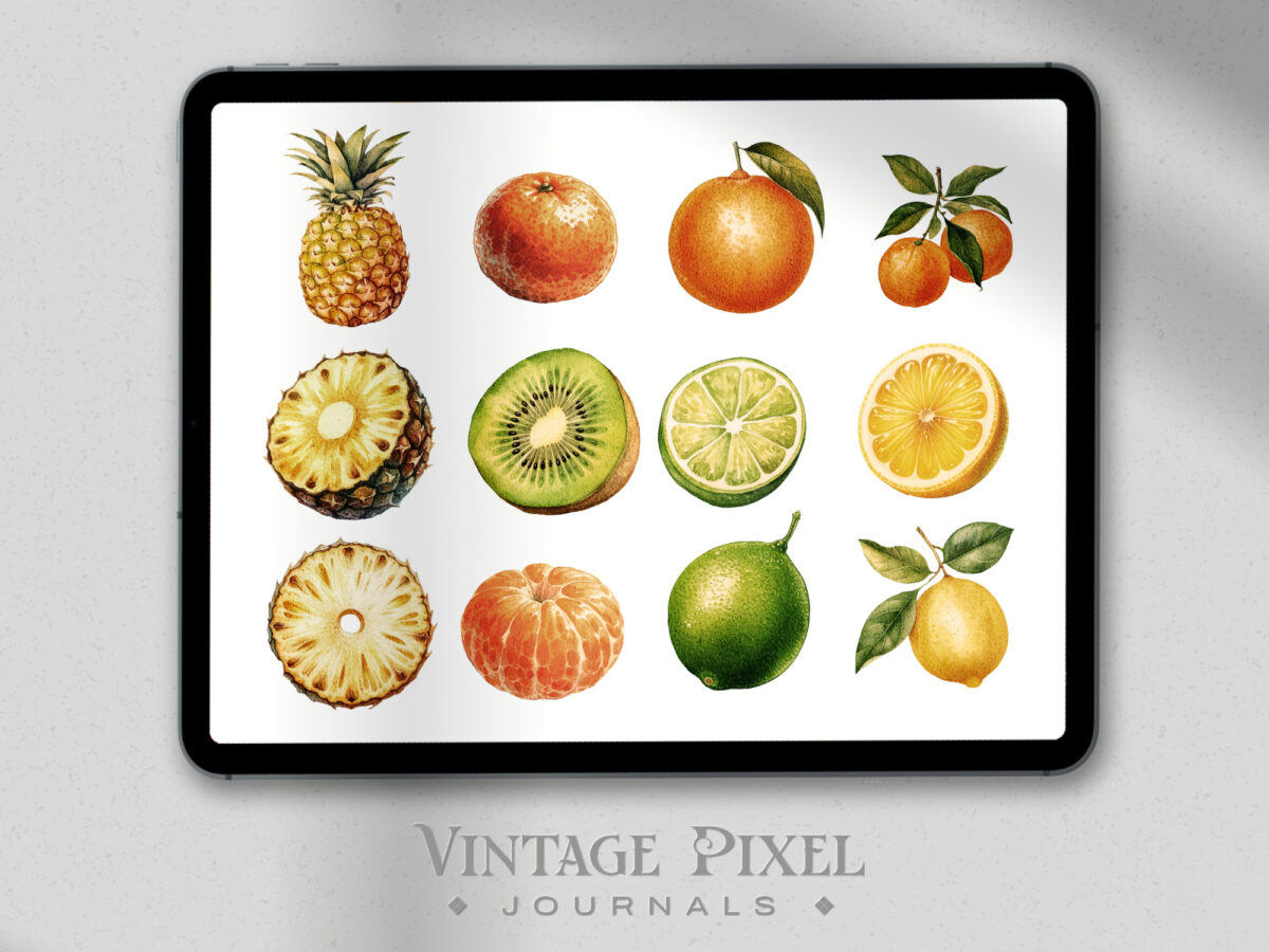 Digitales Stickerset Fruit and Vegi