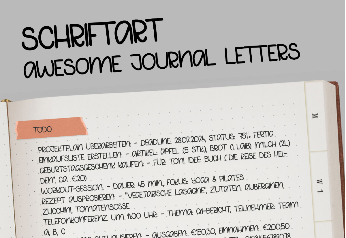 Awesome Journal Letters