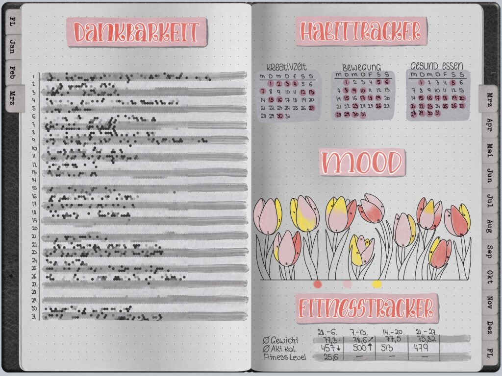 Tracker im Bullet Journal