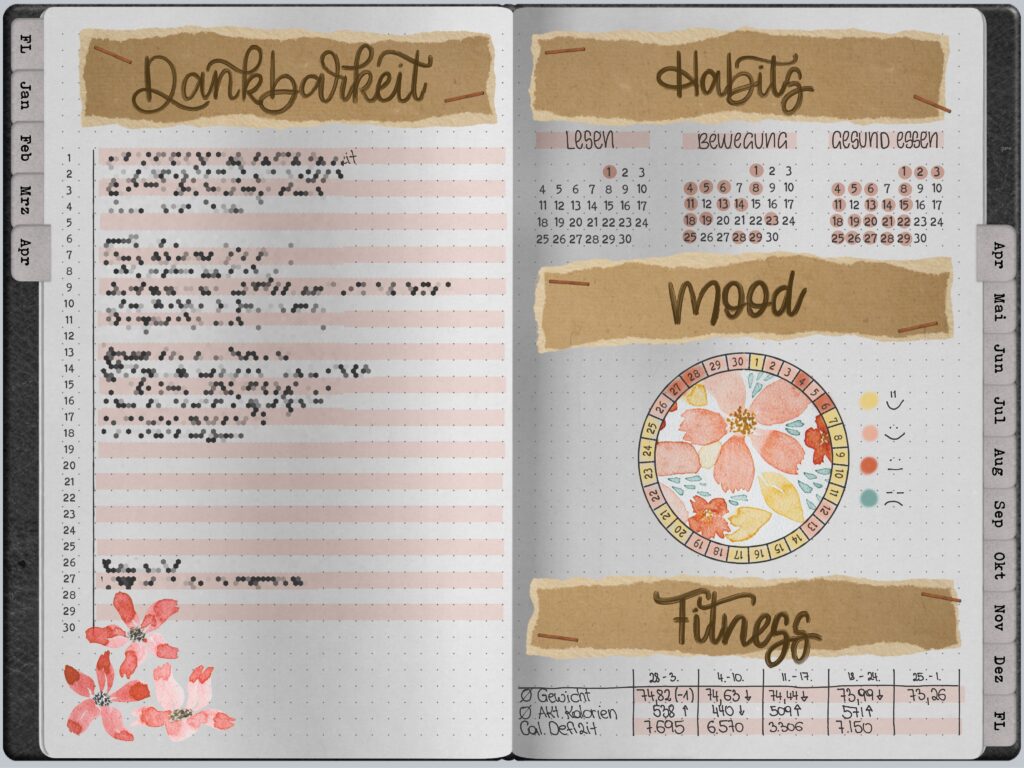 Tracker im Bullet Journal